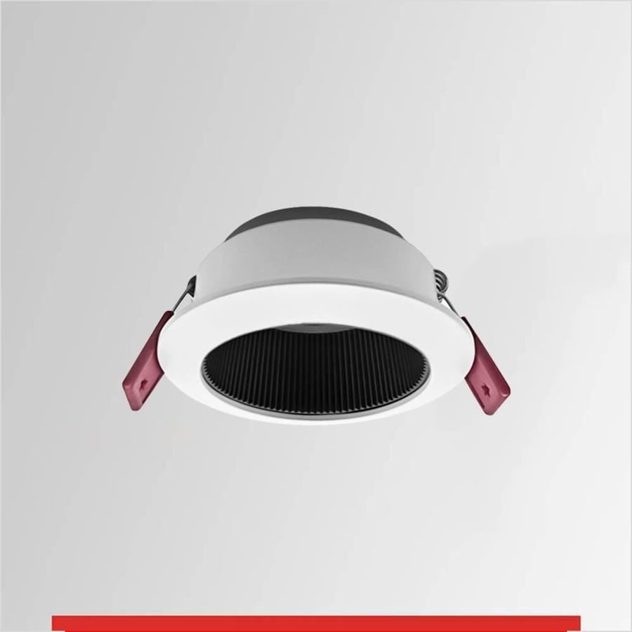 Spotlight aluminum cast white and black prominent design striped comprehensive bulb and wire