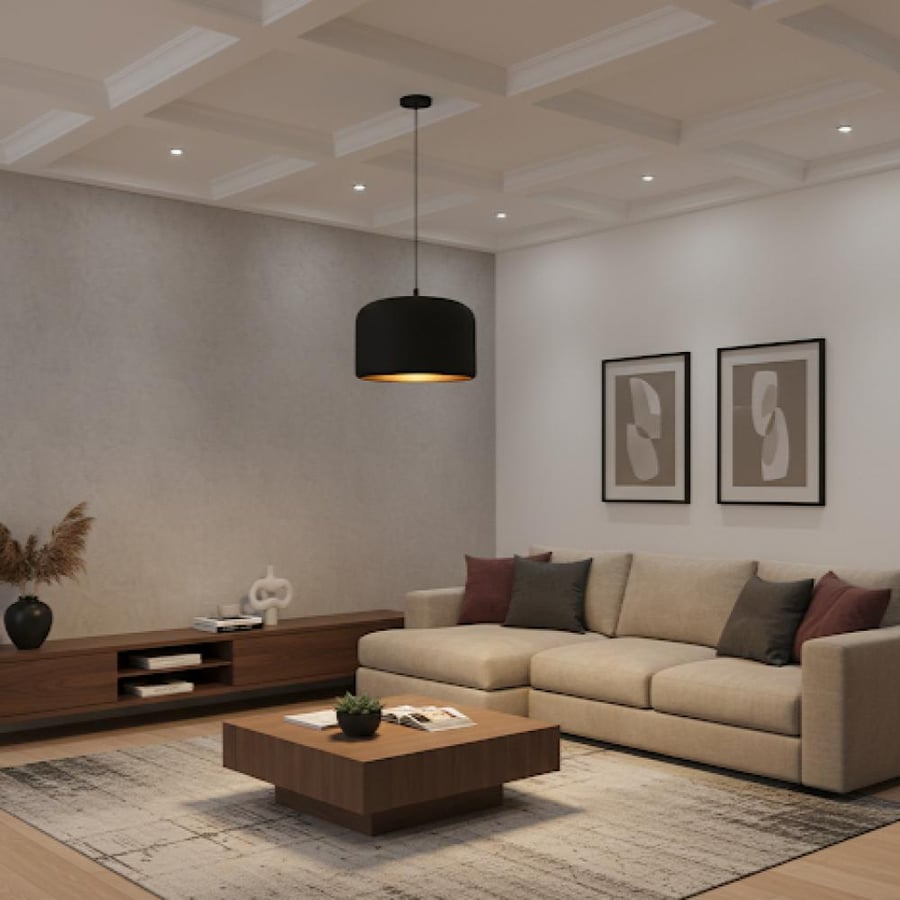 نجف علاقي مودرن اسود E27 1L صورة ثالثة