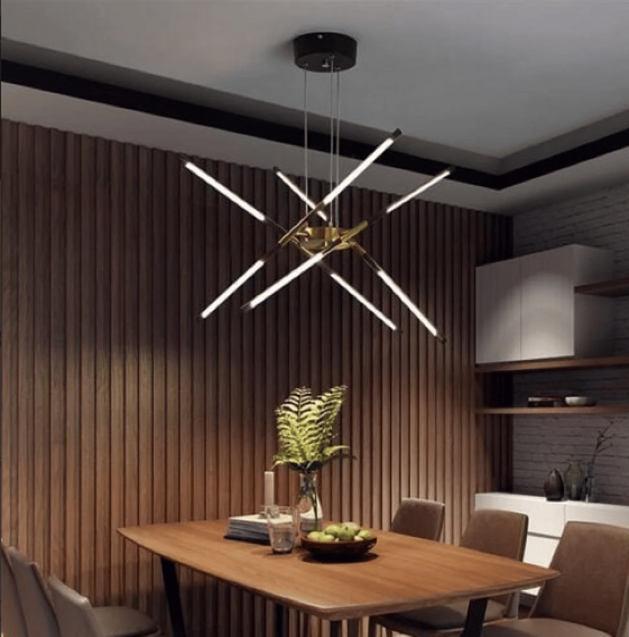 Black chandeliers 12 bulbs ceiling modern European style 3 LED lights