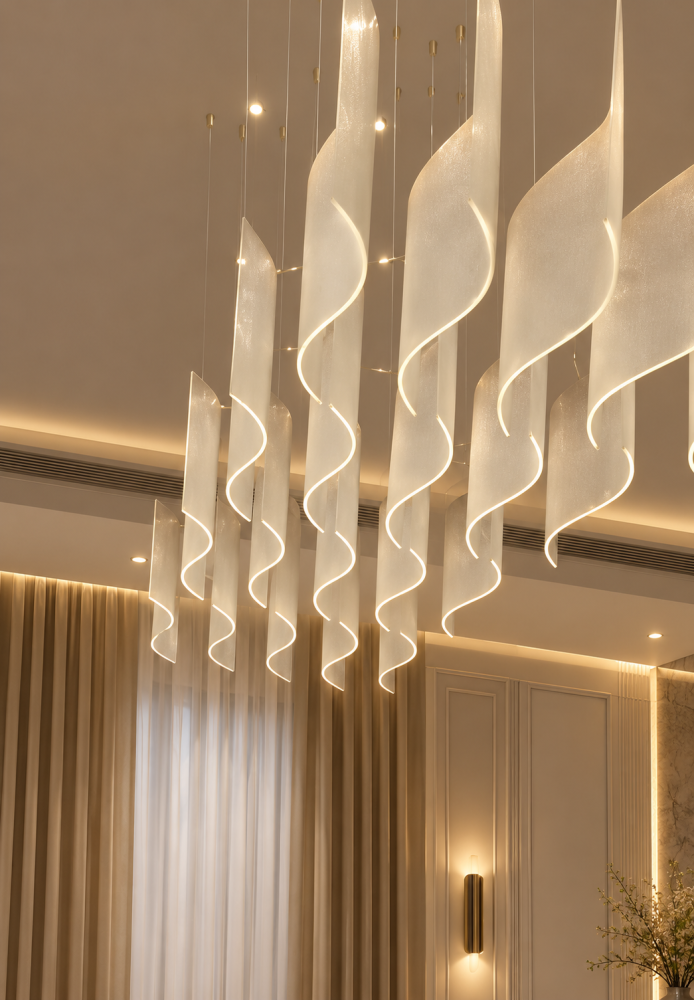 ا أوراق الياسمين بإضاءة كريستالية ناعمةSoft Crystal Lighting Jasmine Leaves Chandelier