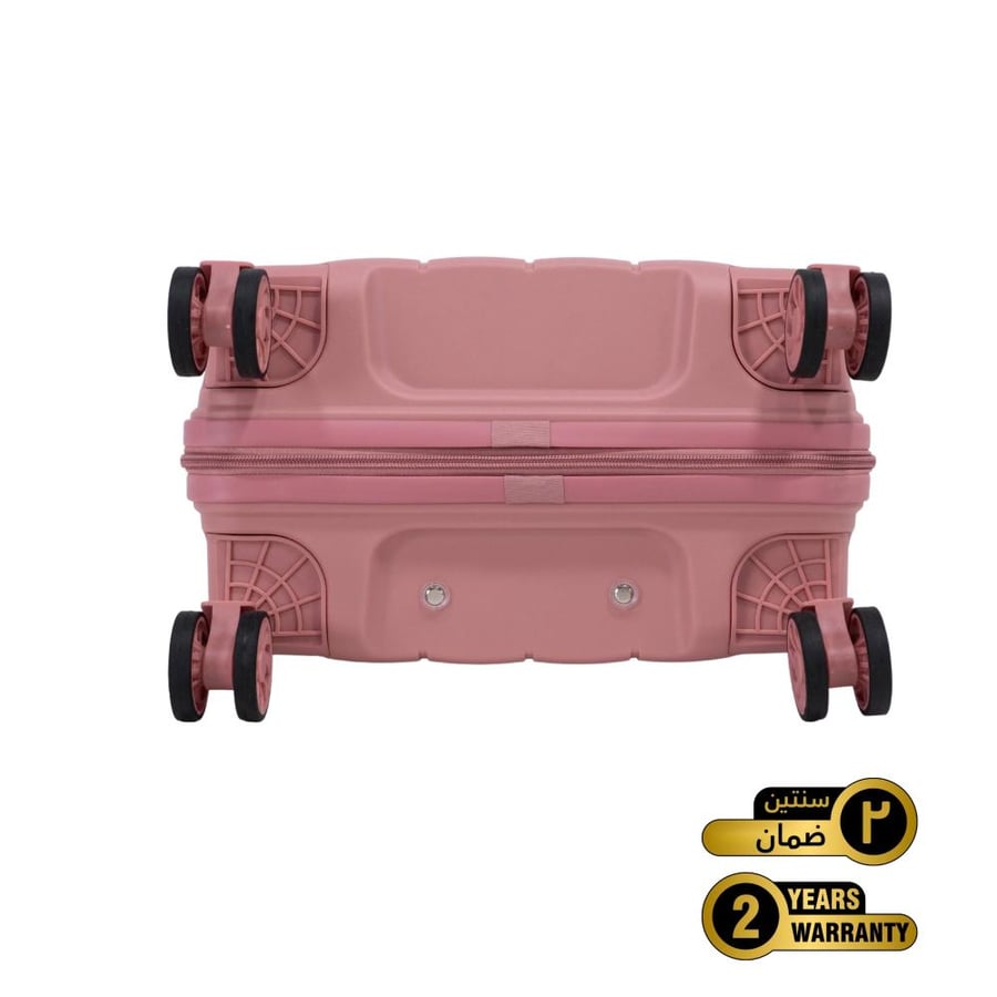 Prince Pro. PP Premium  Luggage (8 Wheels) - Roycé 3 Pcs Set - 20 Inch X 24 Inch X 28 Inch - Rose Gold - 2 year Warranty