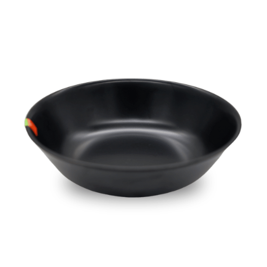 Servewell Melamine Black Matte Serving Bowl 19Cm   - Made In India  - Made In India