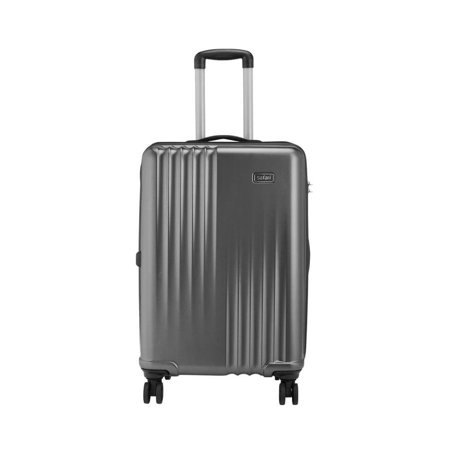 Safari Ryder 56 cm - 49 Liter Small Cabin Trolley Bag Hard Case Polycarbonate Made Unbreakable 360 Degree Dual 8 Wheeling System Luggage - Gun metal | Made in India