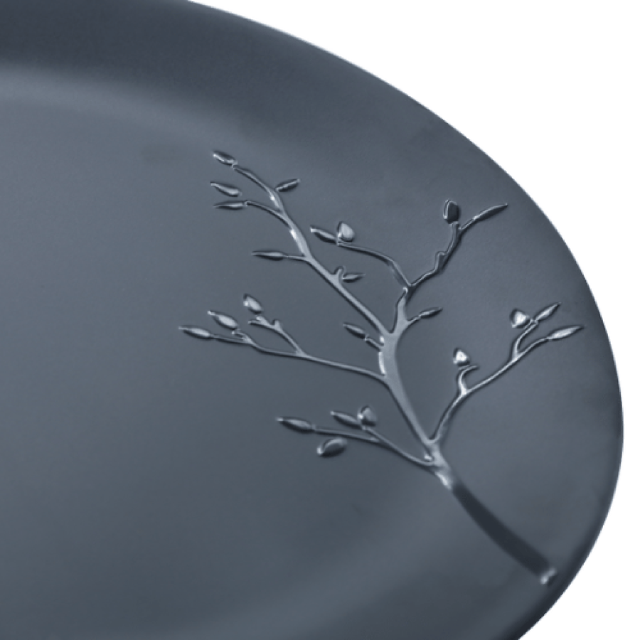 Servewell Melamine Black Matte Small Plate 19 Cm   - Made In India  - Made In India