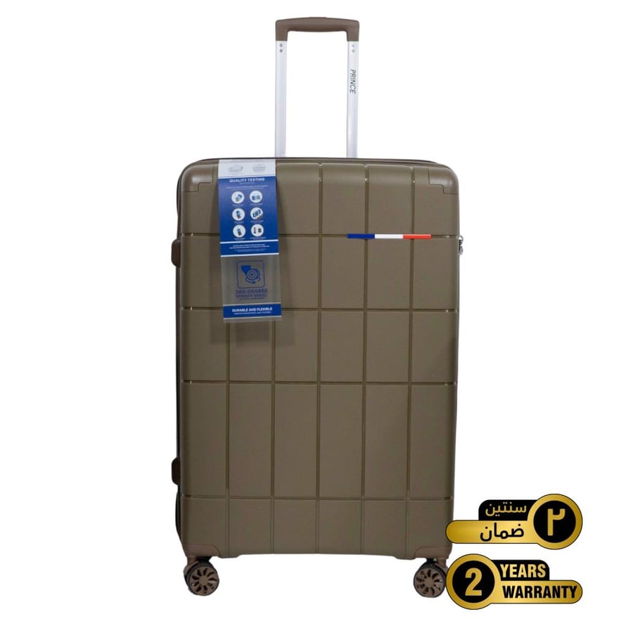 Prince Pro.  PP Premium  Luggage (8 Wheels) - Roycé 28 Inch/104.4 Liter Large  -Brown - 2 year Warranty