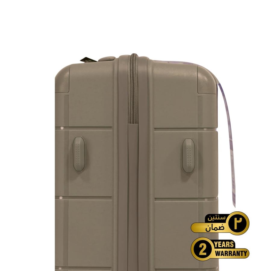 Prince Pro. PP Premium  Luggage (8 Wheels) - Roycé 3 Pcs Set - 20 Inch X 24 Inch X 28 Inch - Brown  - 2 year Warranty