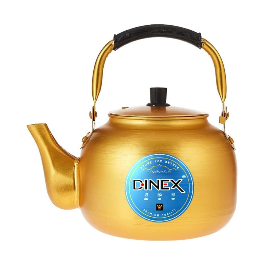 Dinex Stove Top Kettle 6 Liter Capacity 0.6 mm Thickness For Indoor and Outdoor - Yellow