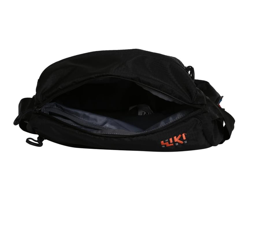 Wildcfrat Cross Body Campus Messenger Bag 13 Liter Capacity With Adjustable Strap, Main Zipper Compartment, quick access zippered external pocket and Padded mobile sleeve inside the bag Black| Made In India