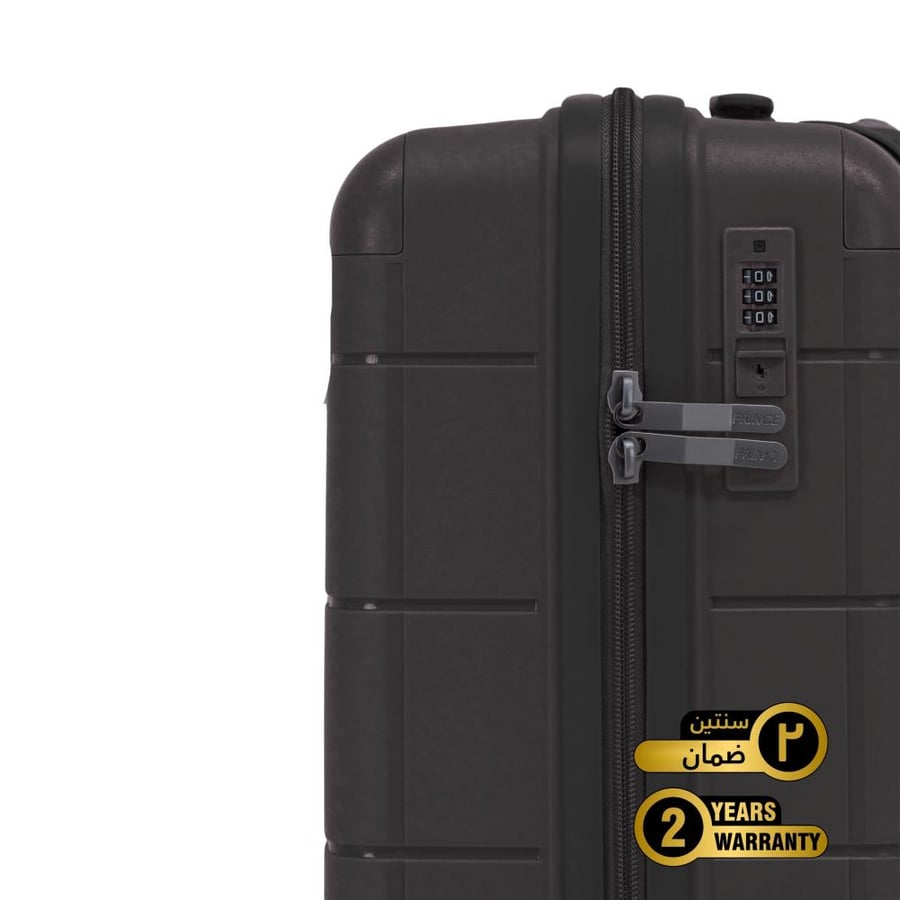 Prince Pro. PP Premium  Luggage (8 Wheels) - Roycé 3 Pcs Set - 20 Inch X 24 Inch X 28 Inch - Black - 2 year Warranty