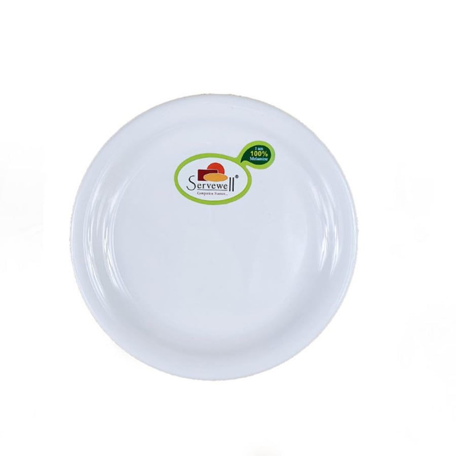 Sevewell Melamine White Dinner Plate 25 Cm   - Made In India  - Made In India