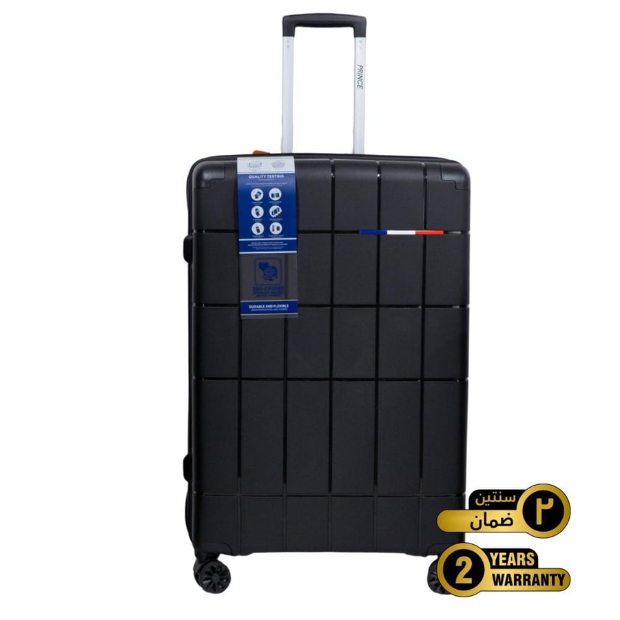 Prince Pro. PP Premium  Luggage (8 Wheels) - Roycé 3 Pcs Set - 20 Inch X 24 Inch X 28 Inch - Black - 2 year Warranty