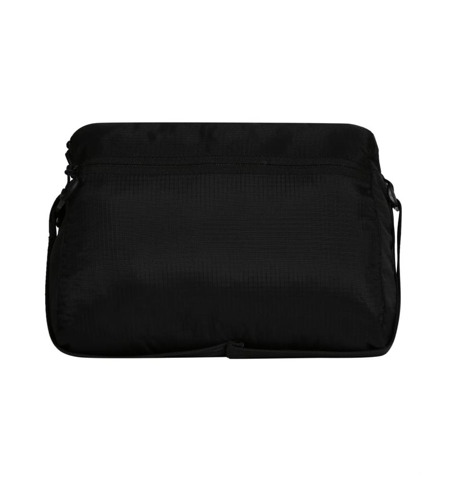 Wildcfrat Cross Body Campus Messenger Bag 13 Liter Capacity With Adjustable Strap, Main Zipper Compartment, quick access zippered external pocket and Padded mobile sleeve inside the bag Black| Made In India