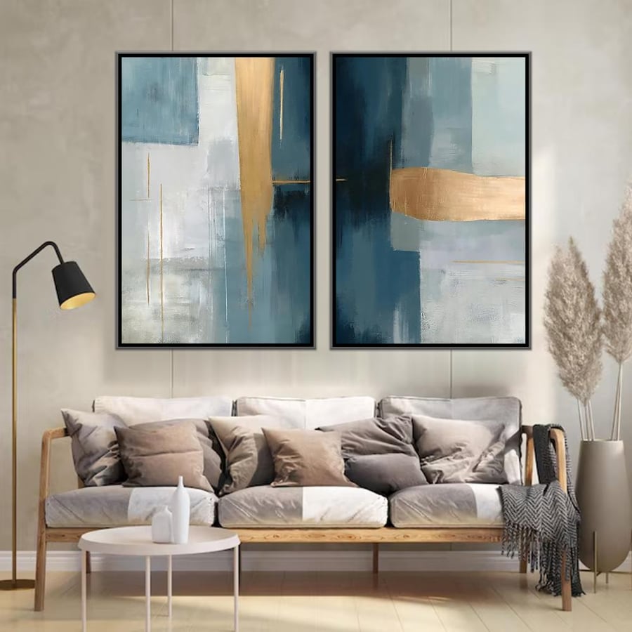 طقم لوحات ثنائية بتصميم حديث