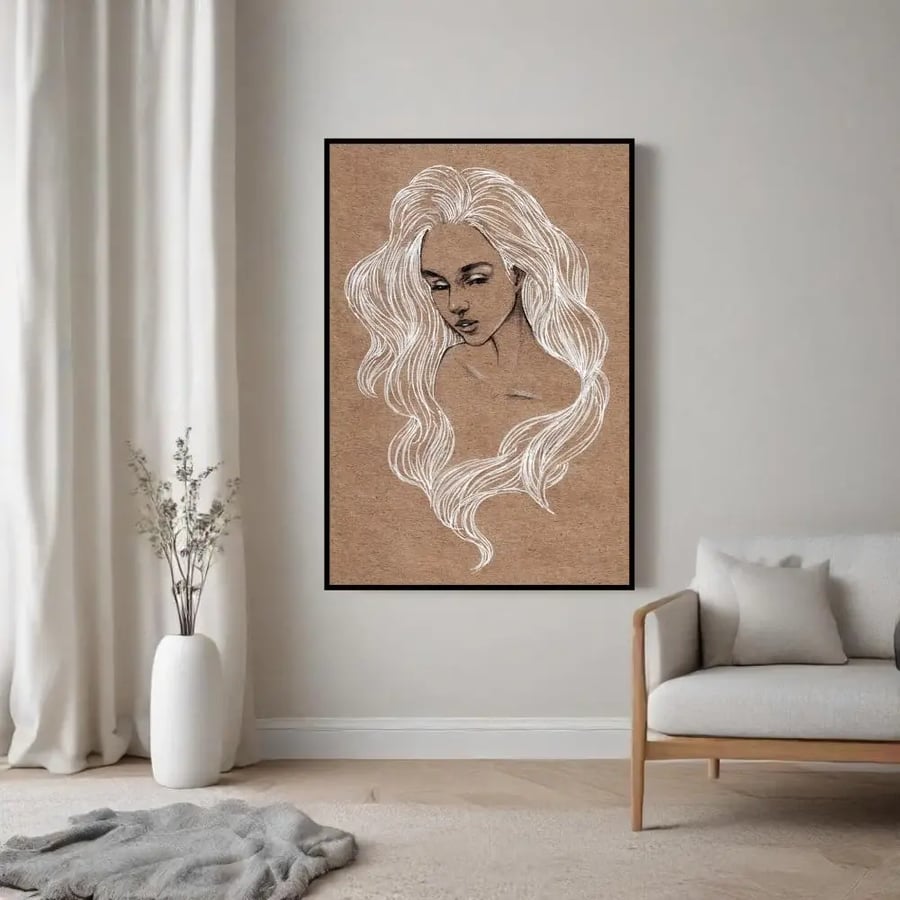 لوحة جدارية بنات تصميم مودرن