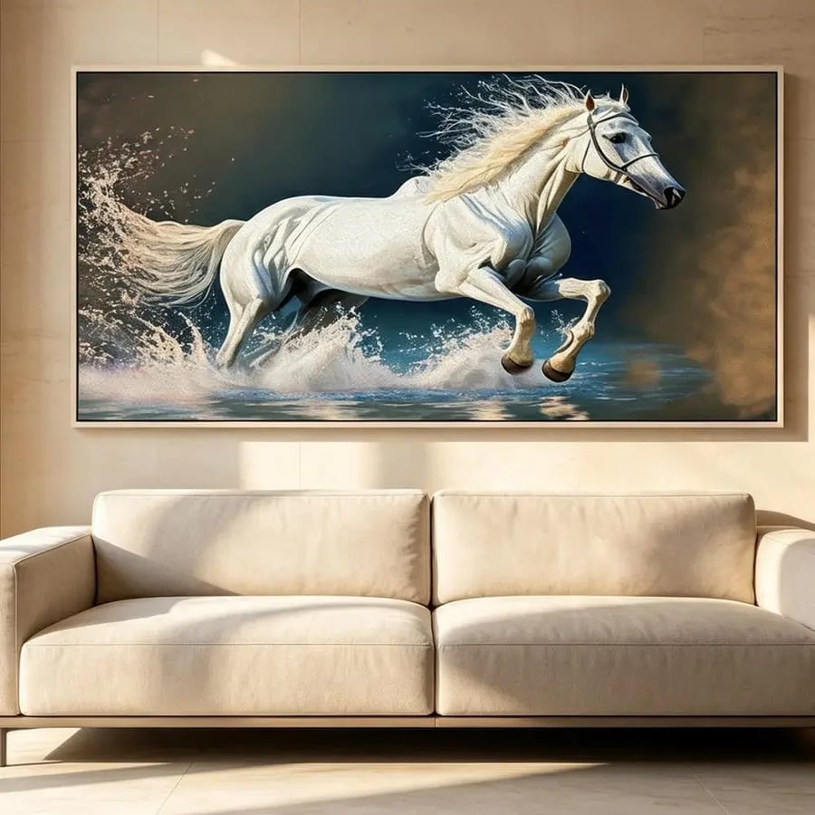 لوحة عرضية خيل تصميم مودرن