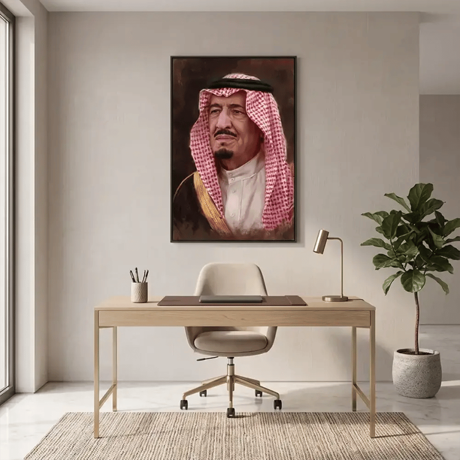 لوحة الملك سلمان كانفس بلمسة فنية (إصدار راقي)