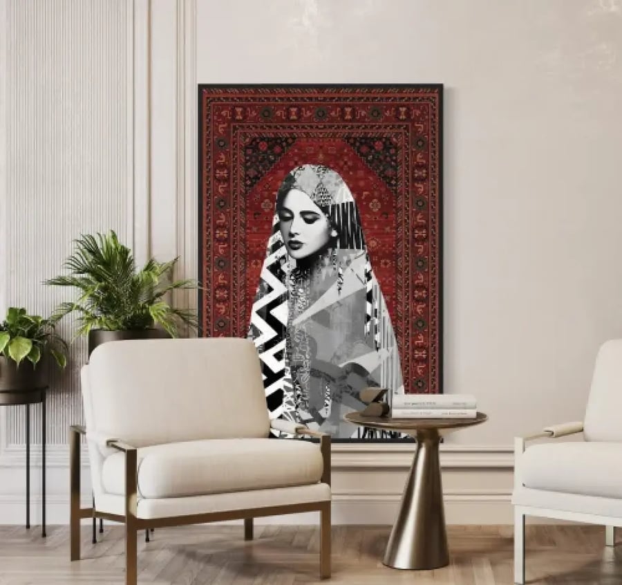 لوحة جدارية فنية، بتصميم مودرن