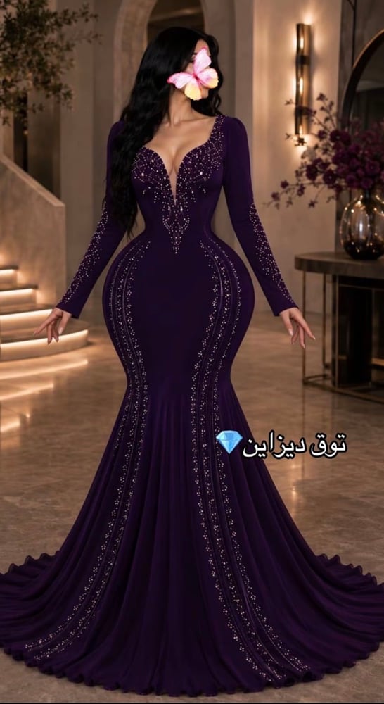 فستان ليلكي
