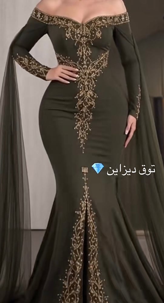 فستان زيتي