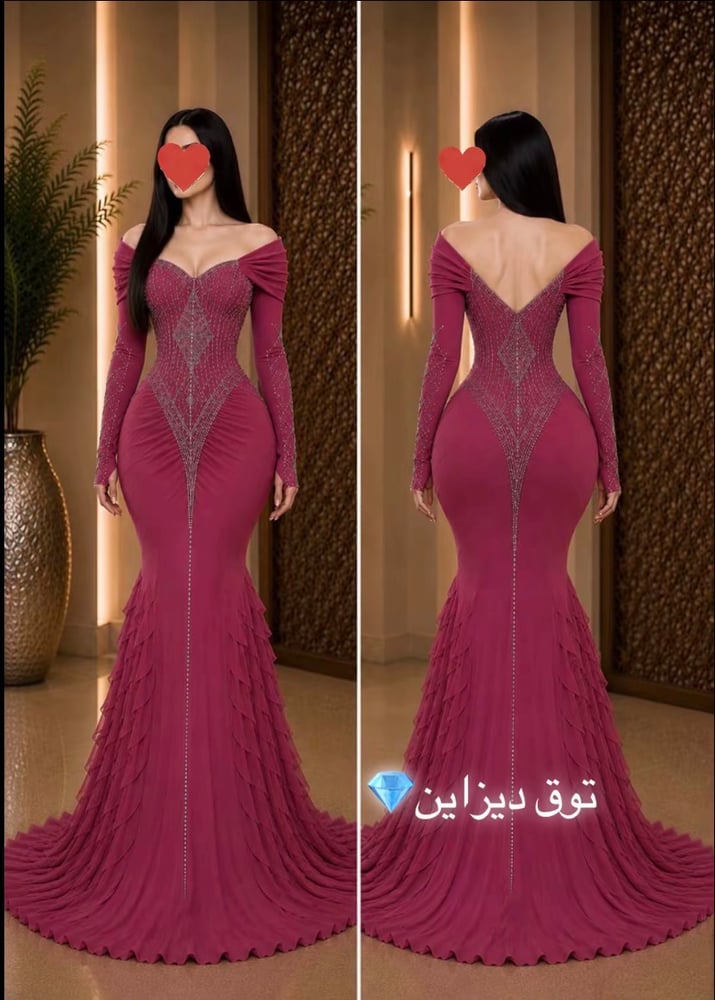 فستان وردي