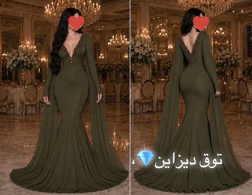 فستان زيتي