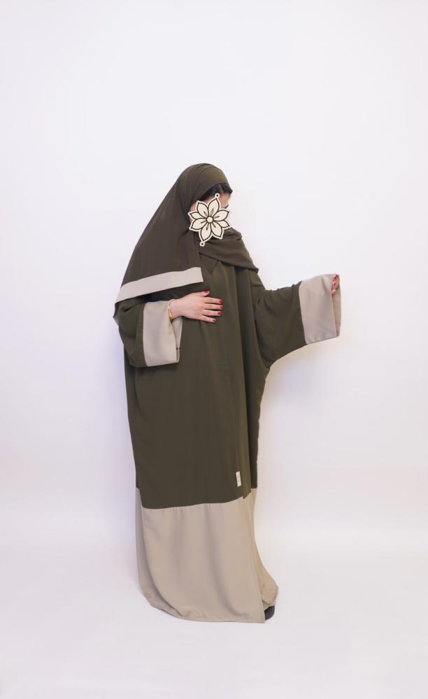 Light and Dark Green Abaya