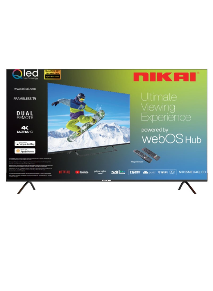 شاشة 55 بوصة كيوليد سمارت 4K WebOS | تحكم صوتي بدون استخدام اليدين ودولبي ديجيتال