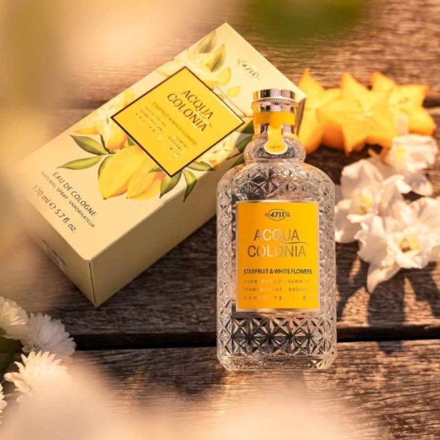 عطر4711 Acqua Colonia Starfruit and White Flowers بزجاجة شفافة منقوشة