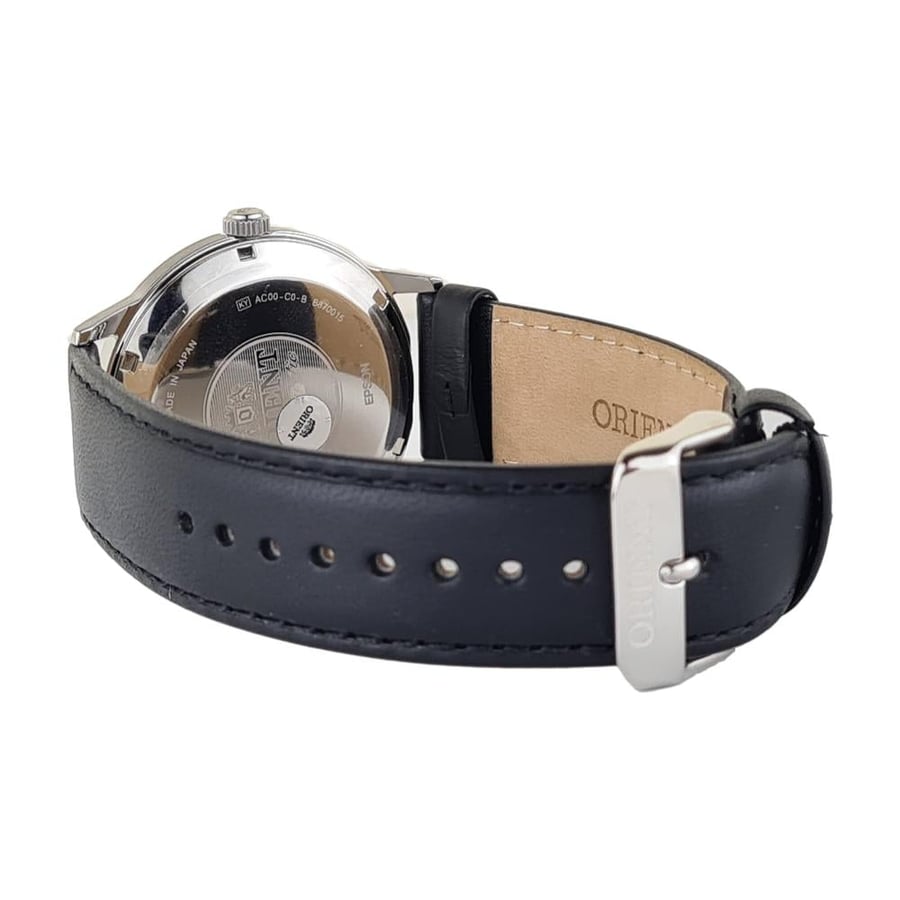 ساعة Orient Bambino TAC0000DB0 بعلبة ستانلس ستيل ومينا أسود