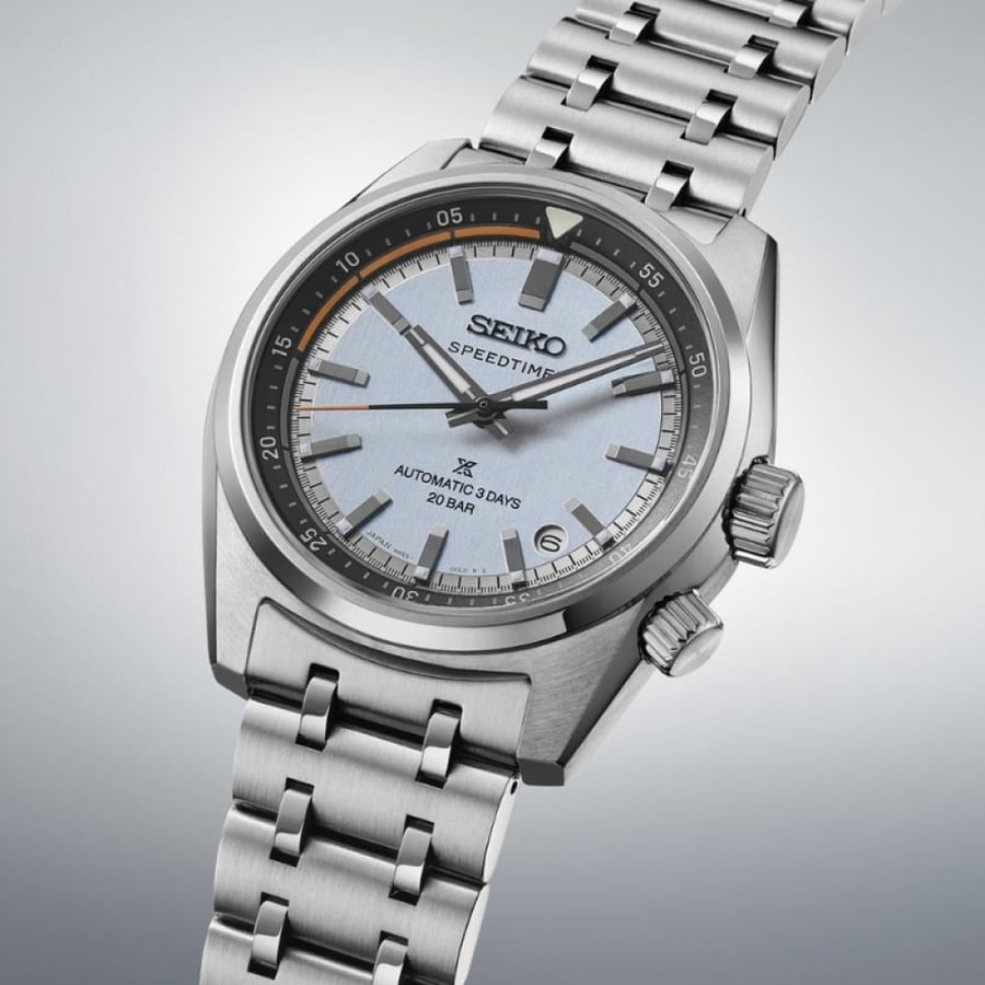 ساعة Seiko Prospex Speedtimer HBC003 أوتوماتيك رجالية بميناء أزرق - 39
