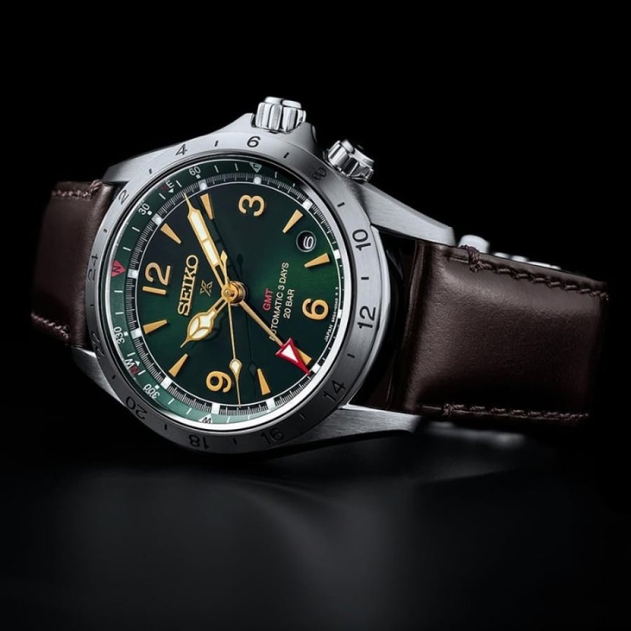 ساعة سيكو Prospex Land GMT HBC007 أوتوماتيك للرجال بميناء أخضر - 39.5