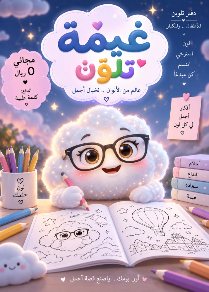 ☁️ أخطط لحياتي كما أحب أن أعيشها | دفتر تخطيط وتلوين