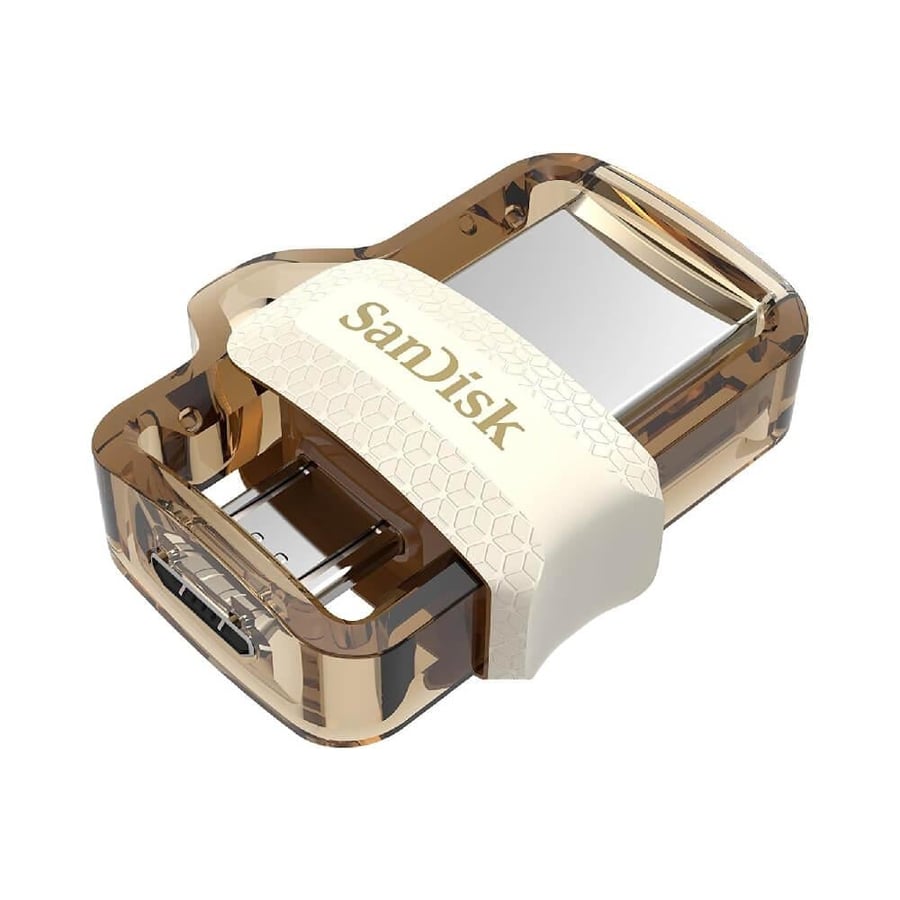 محرك الأقراص سانديسك Ultra Dual m3.0 ابيض وذهبي 32 جيجابايت