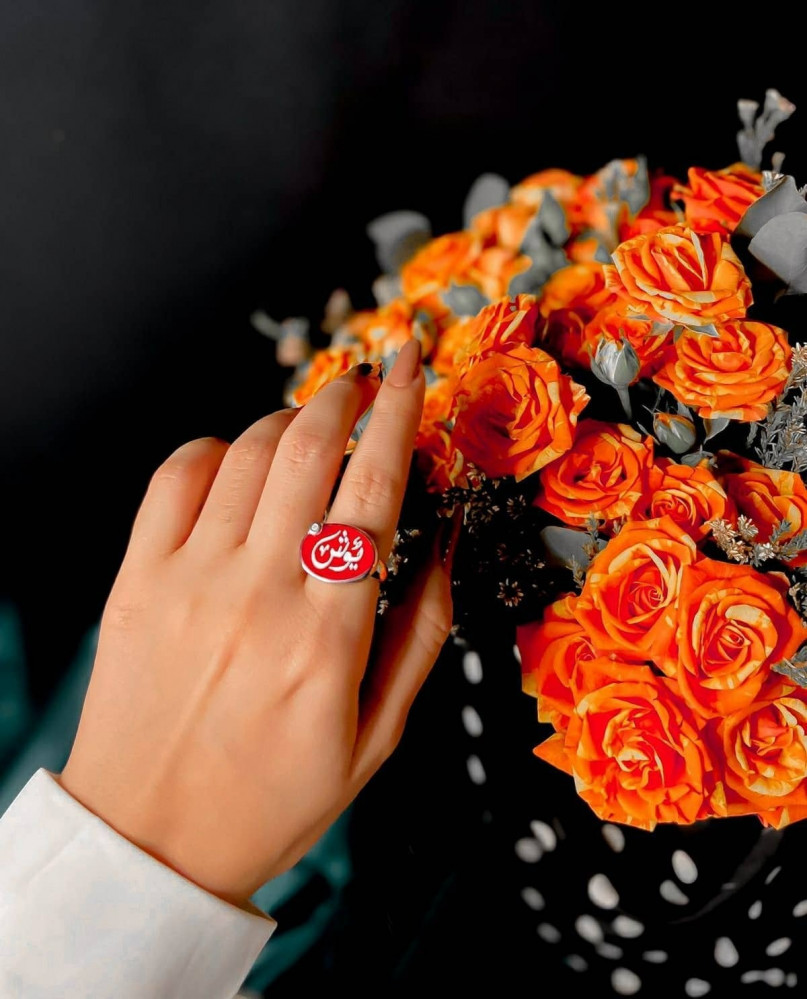 Silver ring with the name - elegant and attractive
