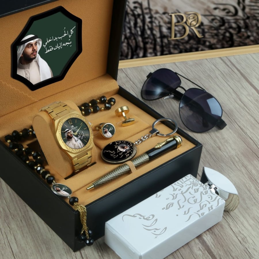 طقم ساعه رجالي بالاسم صوره حسب الطلب