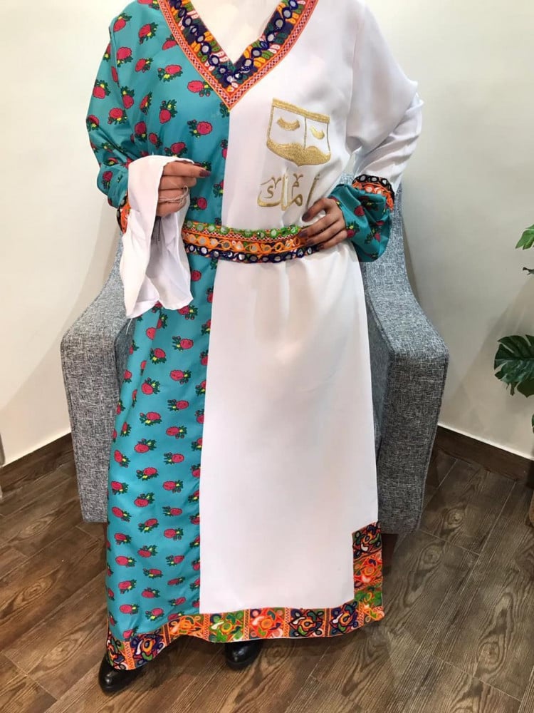 جلابيه شالكي جلابيات سائية رمضان قرقيعان جلابية مطرزة فستان ملابس هديه