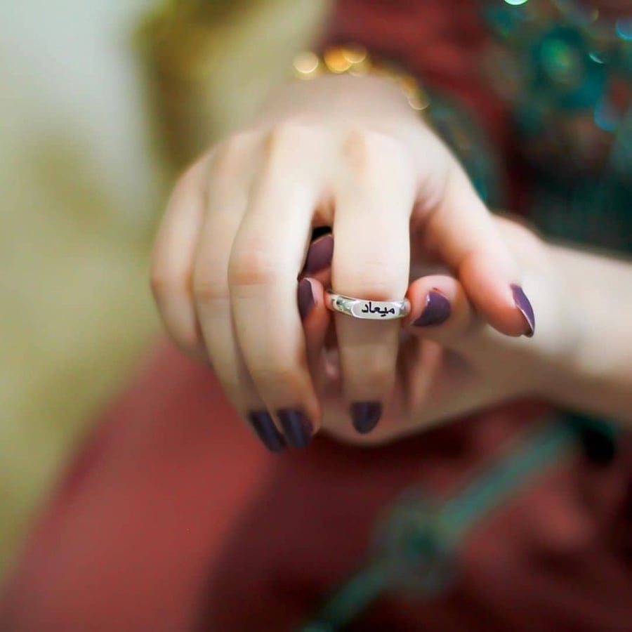 خاتم تاريخ خواتم ملكي فضه خالص مجوهرات ring jewelry خاتم اسم