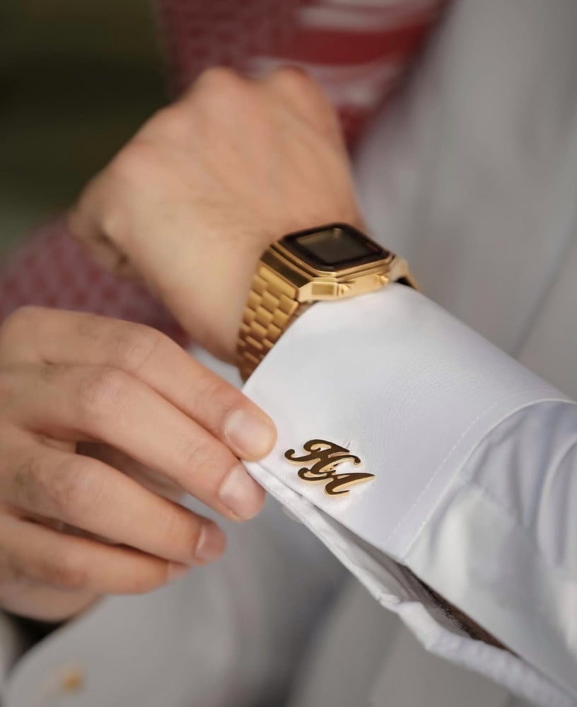 كبك ثوب بالاسم رجالي كبكات رجاليه فخم فخمة فضي ذهبي  ازرار حروف حرف