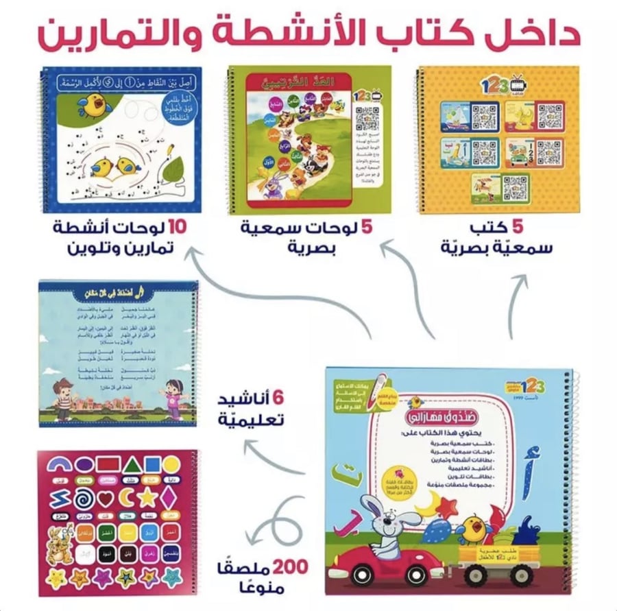 صندوق مهاراتي مجموعة تعليمية سلسلة كتب انشطة تمارين اطفال مجموعات الوا