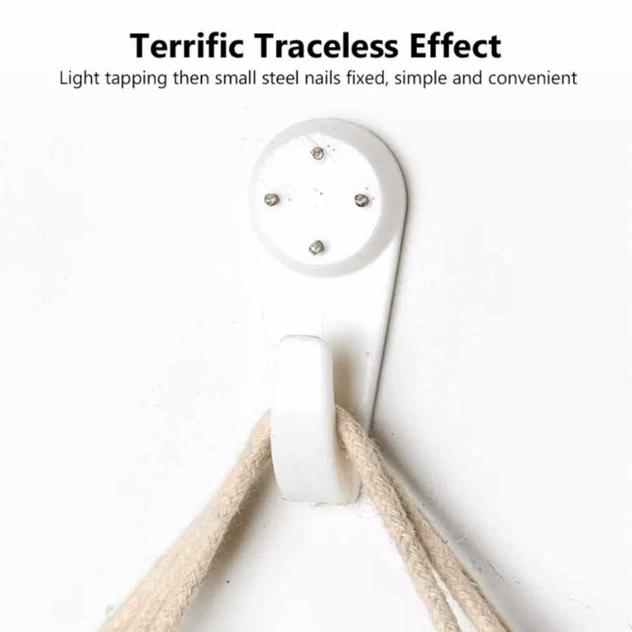 حامل بلاستيكي أبيض متعدد الوظائف ، غير مرئي ، إطار صورة ، ساعة ، مرآة ، علاقة أظافر