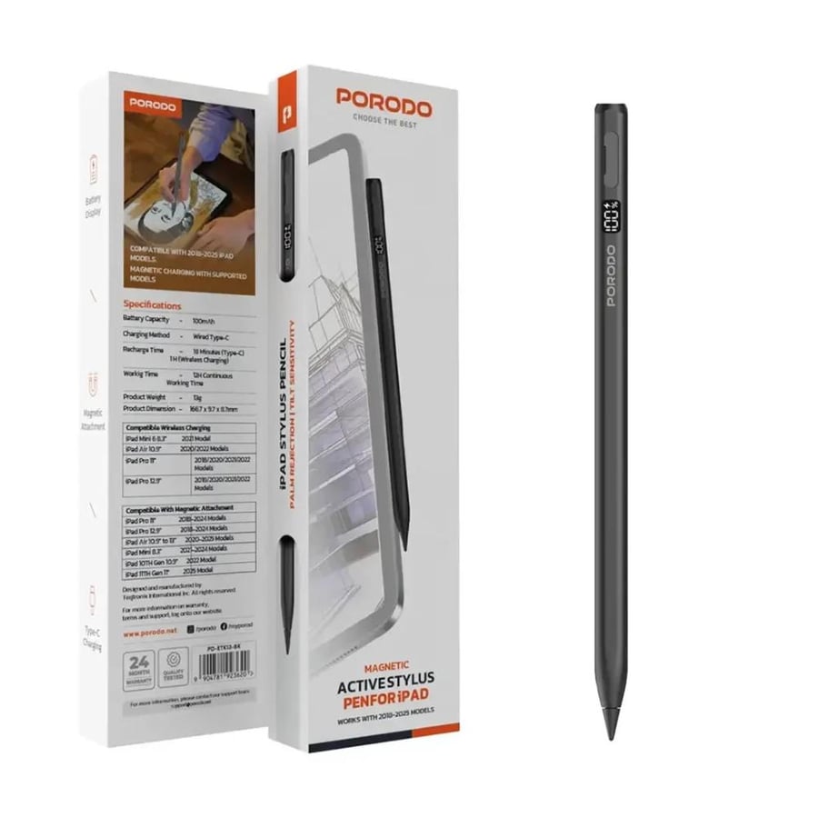 بوردو - قلم Porodo Wireless Digital Magnetic Stylus Pencil