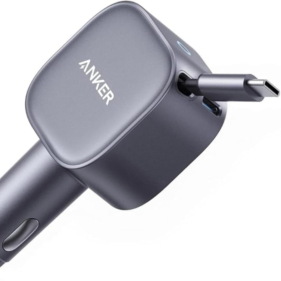 شاحن سيارة سريع ذو كابل مدمج قابل للسحب-Anker Nano Car Charger