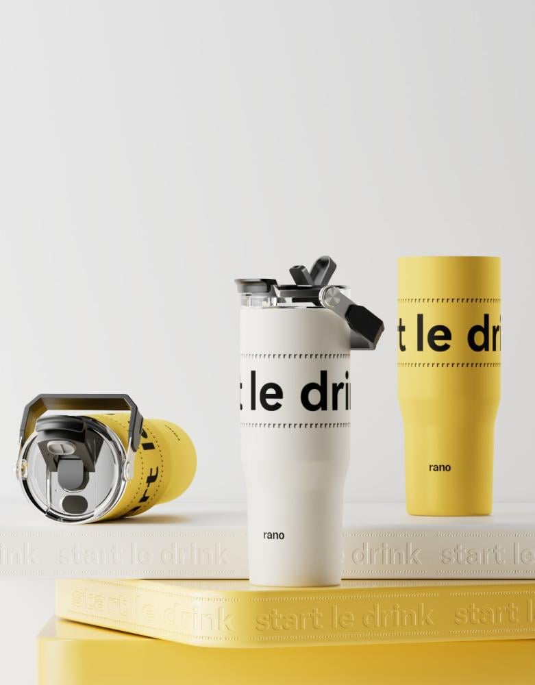 900ml Thermal Sports Mug Yellow