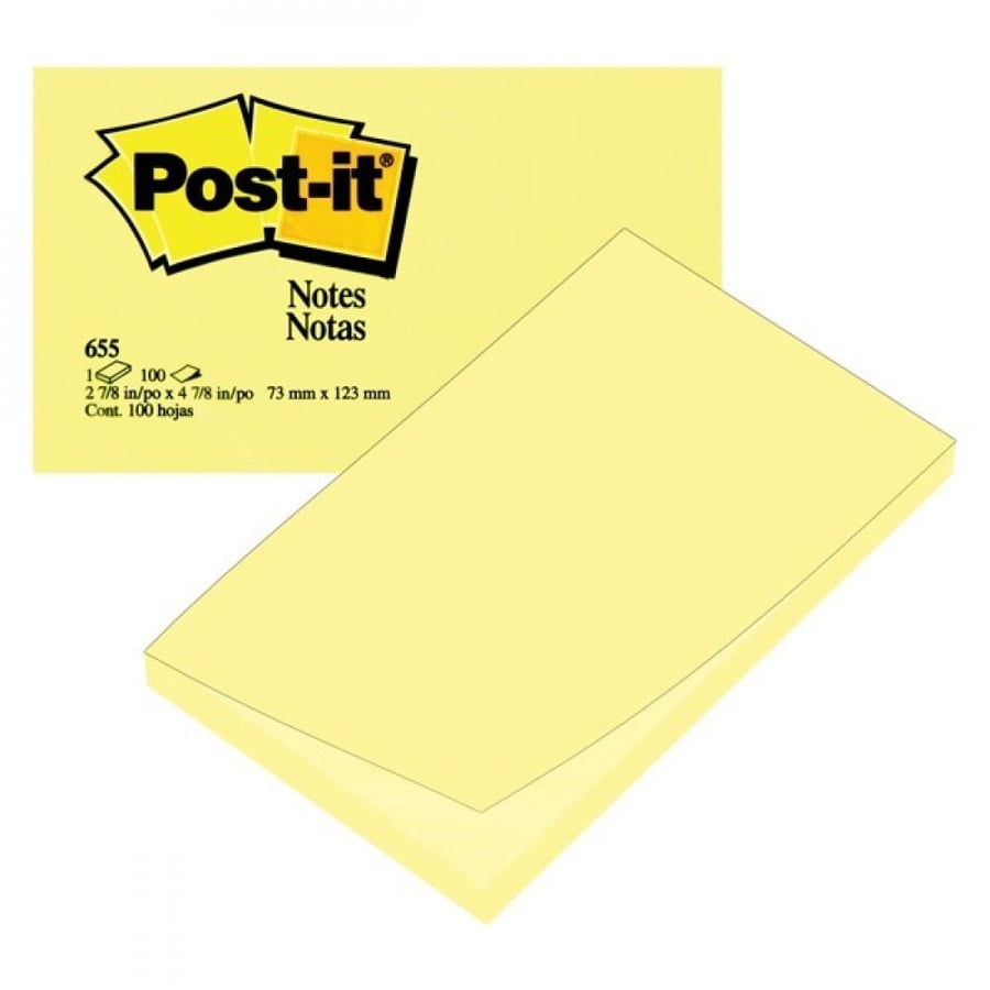 3M Post-it Notes 3X5" PAC = 12X100 Sheets