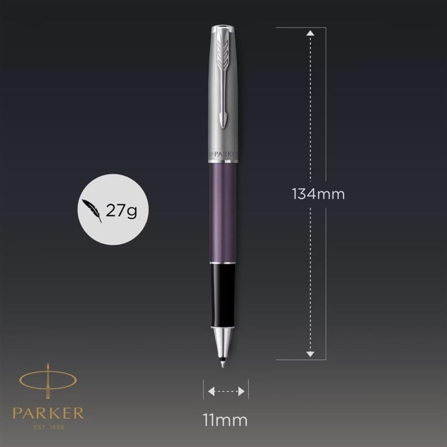 Parker Sonnet Essential Rollerball Pen Gift Box Violet Lacquer CT Finish