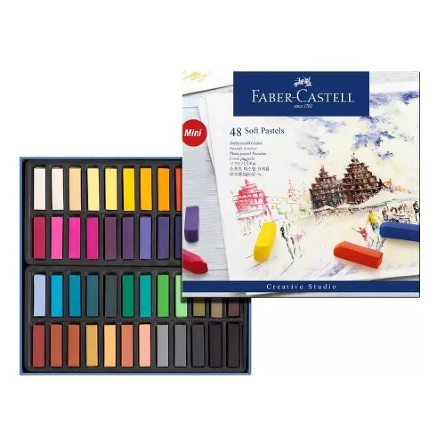 Faber Castell Soft pastels mini, cardboard wallet of 48