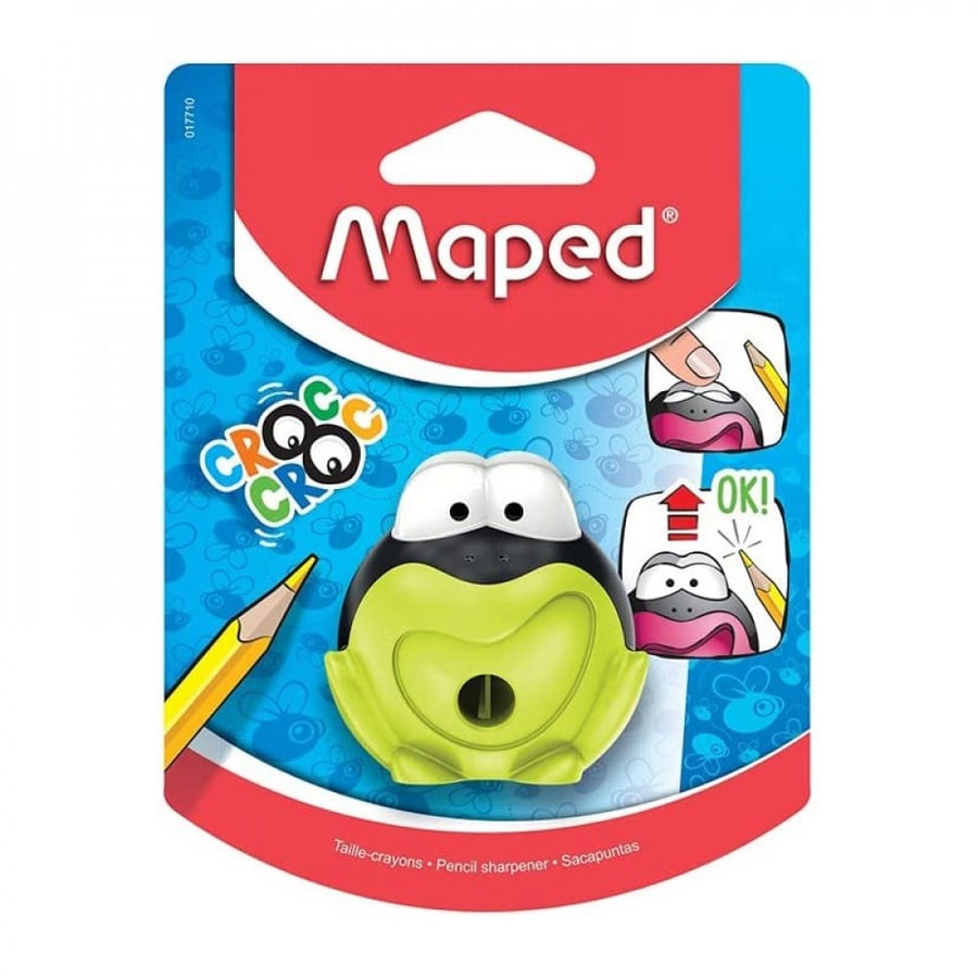 Maped Sharpener 1Hole Croc Croc Signal Blister= 1pc