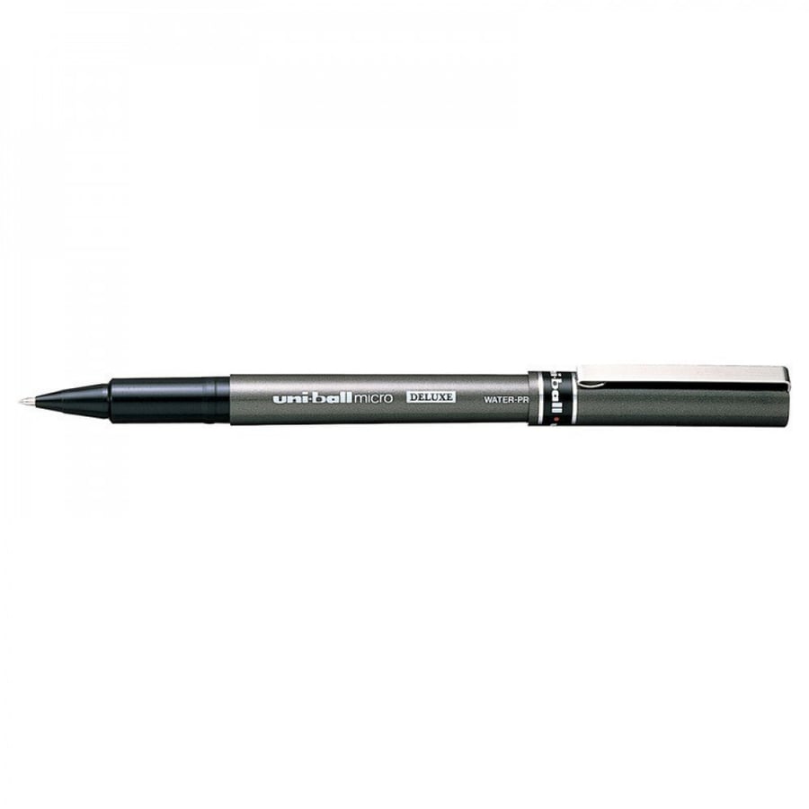 Uni Ball UB155 Micro Delux Roller Pen Red BX = 12 Pens