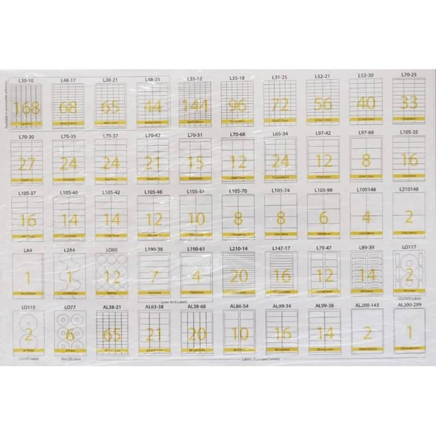 Riklabel Permanent Self Adhesive Labels 190X61 mm