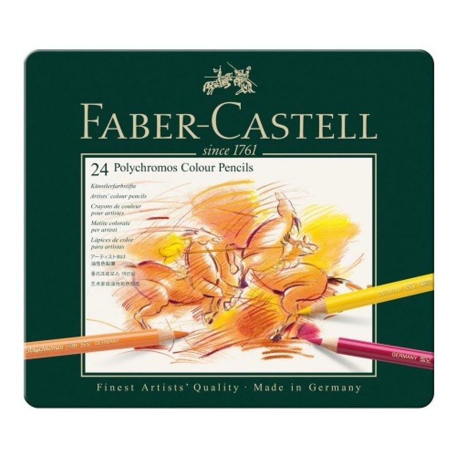 Faber Castell Polychromos colour pencil, tin of 24